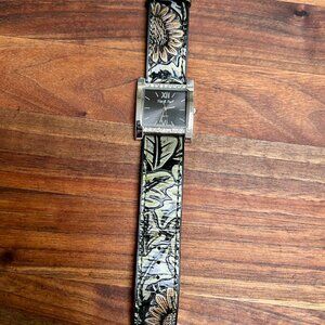 FIRM PRICE!  Tastefully Simple Leather Band Watch